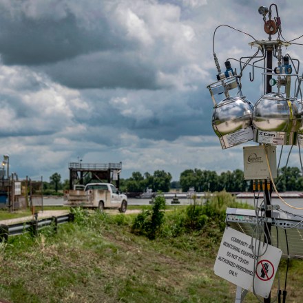 The Denka, formerly DuPont, factory in Reserve, Louisiana, on August 12, 2021. - Silos, smokestacks and brown pools of water line the banks of the Mississippi River in Louisiana, where scores of refineries and petrochemical plants have metastasized over a few decades. Welcome to "Cancer Alley." Industrial pollution on this ribbon of land between New Orleans and Baton Rouge puts the mostly African-American residents at nearly 50 times the risk of developing cancer than the national average, according to the US Environmental Protection Agency (EPA). (Photo by Emily Kask / AFP) (Photo by EMILY KASK/AFP via Getty Images)
