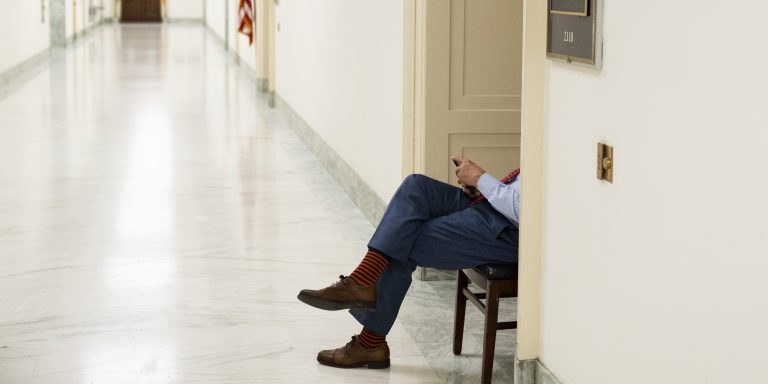UNITED STATES - MARCH 31: Rep. Jeff Duncan, R-S.C., is seen outside of the House Armed Services Committee room in Rayburn Building on Thursday, March 31, 2022. (Tom Williams/CQ-Roll Call, Inc via Getty Images)