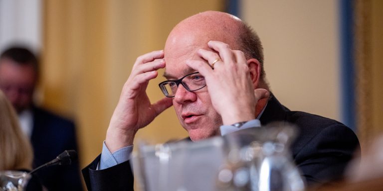 WASHINGTON, DC - JUNE 03: Committee ranking member Rep. Jim McGovern (D-MA) speaks during a House Rules Committee hearing to discuss a bill that would sanction the International Criminal Court (ICC), on Capitol Hill on June 3, 2024 in Washington, DC. The attempt at a bipartisan bill comes as a result of requests for arrest warrants for top Israeli leaders from the ICC over the war against Hamas in Gaza, and is an effort by some lawmakers in Washington to deter the court going forward with such charges. (Photo by Andrew Harnik/Getty Images)