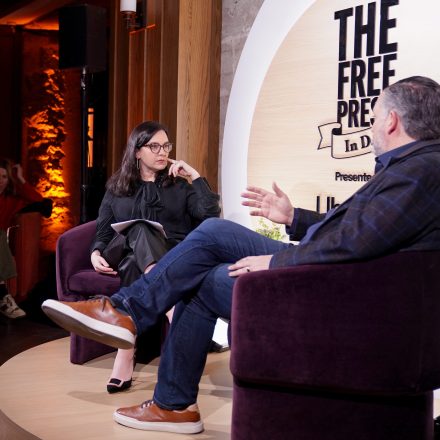 WASHINGTON, DC - JANUARY 18: The Free Press' Honestly with Bari Weiss (L) hosts Senator Ted Cruz (R) presented by Uber and X on January 18, 2025 in Washington, DC. (Photo by Leigh Vogel/Getty Images for Uber, X and The Free Press)