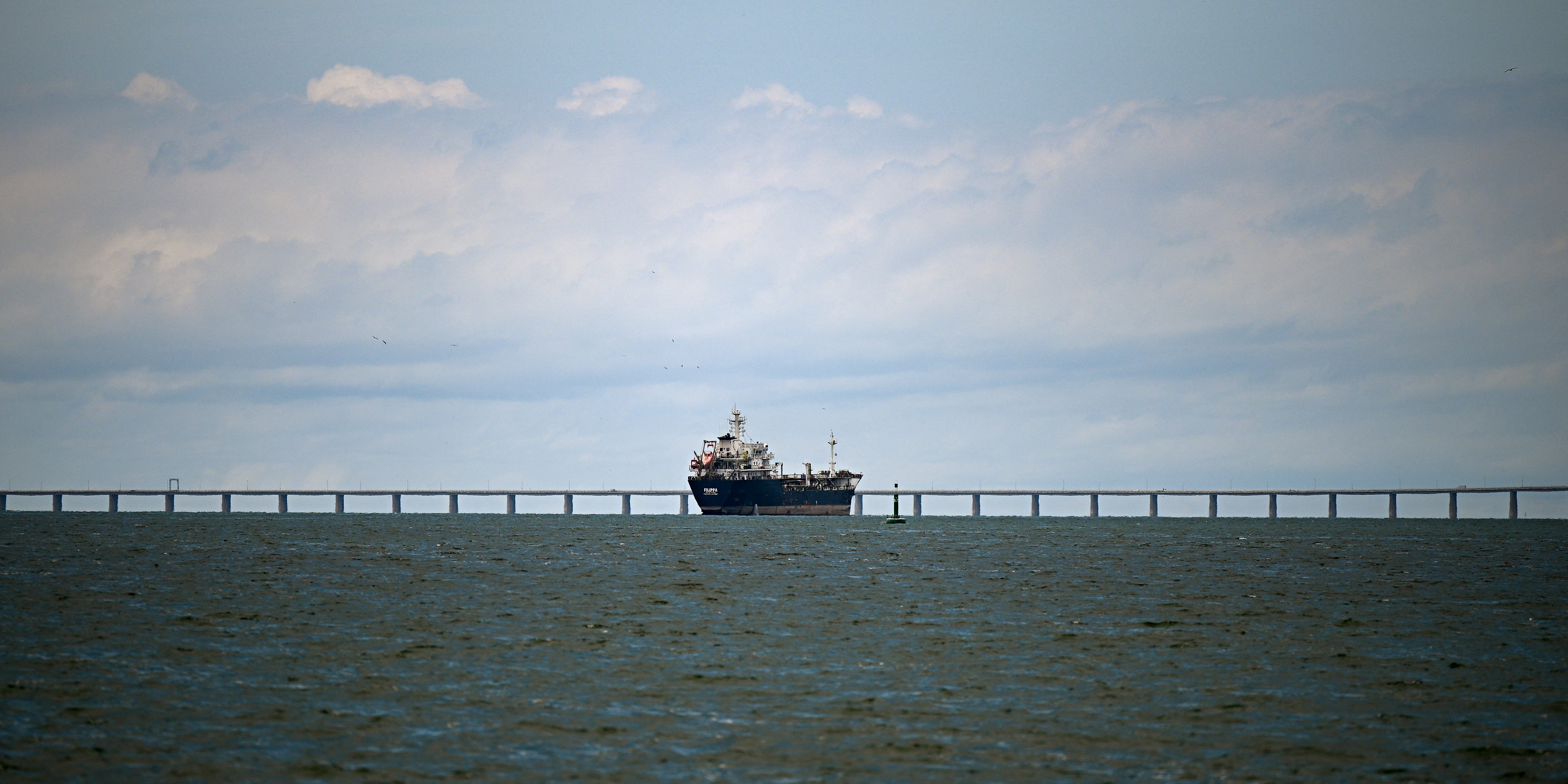 Venezuelan flagged oil-chemical tanker Filippa waits its turn to be loaded with crude oil at Lake Maracaibo in Maracaibo, Zulia State, Venezuela on May 9, 2025. A line of ships waited their turn to load oil on Lake Maracaibo on May 9 ,2025, two weeks before the US oil company Chevron shuts down operations in Venezuela due to US sanctions. (Photo by Federico PARRA / AFP) (Photo by FEDERICO PARRA/AFP via Getty Images)
