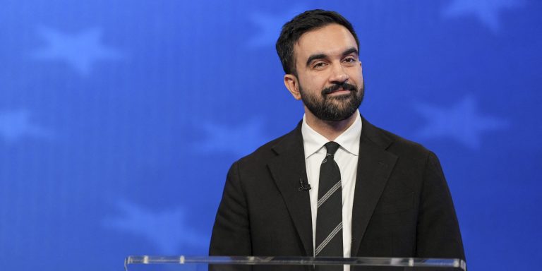 New York City mayoral candidate, Democratic Zohran Mamdani, speaks during a mayoral debate in New York on October 16, 2025. (Photo by Angelina Katsanis / POOL / AFP) (Photo by ANGELINA KATSANIS/POOL/AFP via Getty Images)