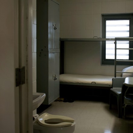 COLEMAN, FL    APRIL 9: The 8X13 dimensions of a sparse prison cell houses 2 inmates at FCI Coleman Medium - Federal Bureau of Prisons, in Coleman, Florida, on Monday, April 9, 2015. The drab setting is devoid of everyday clutter of life on the outside. (Photo by Nikki Kahn/The Washington Post via Getty Images)